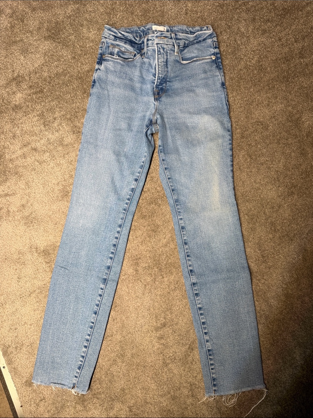 Good American Light Blue Women's High-Rise Straight Jeans